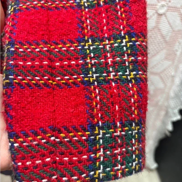 Talbots Petite Red Tartan Wool Blend Blazer | Classic Preppy | 12P - Picture 7 of 10